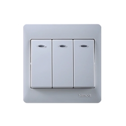 BỘ CÔNG TẮC BA 1 CHIỀU CÓ LED